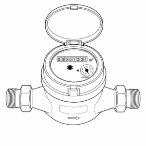 5 Rollers Single-jet Super Dry Cold Brass Water Meter